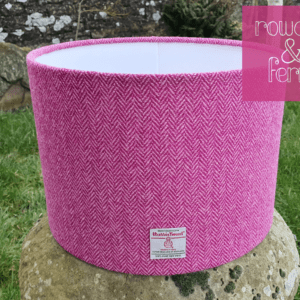 Harris Tweed Bright Pink Herringbone Lampshade