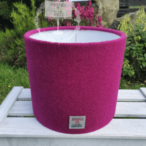 Harris Tweed Cerise Bright Pink Lampshade