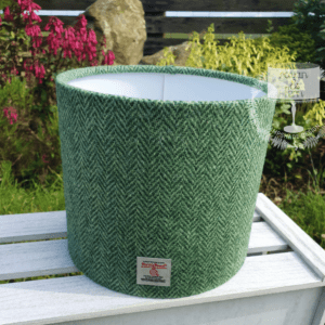 Harris Tweed Grass & Mint Green Herringbone Lampshade