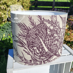 Timorous Beasties Thistle Beetroot Lampshade Oval