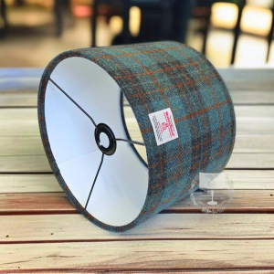 Harris Tweed Seagreen & Russet Check Lampshade